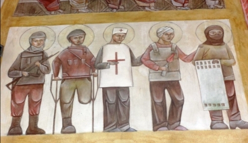 Герої АТО з'явилися на стінах храму у Львові